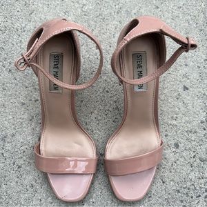 Steve Madden Blush Patent Open Toe Heels